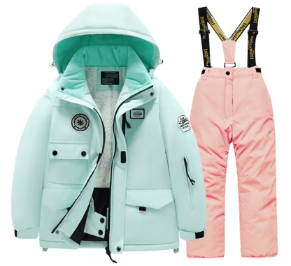 Childrens Winter Ski Suit Windproof Waterproof Snow Jacket for Boys and Girls
