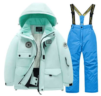 Childrens Winter Ski Suit Windproof Waterproof Snow Jacket for Boys and Girls