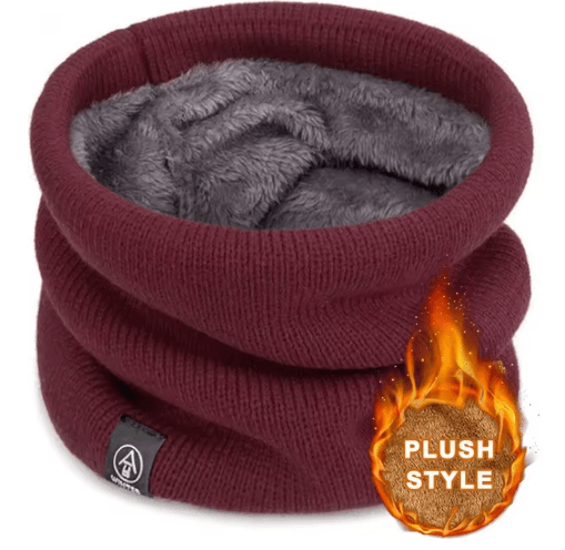 Unisex Thermal Knitted Neck Gaiter Windproof Winter Face Cover for Outdoor Sports