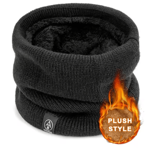 Unisex Thermal Knitted Neck Gaiter Windproof Winter Face Cover for Outdoor Sports
