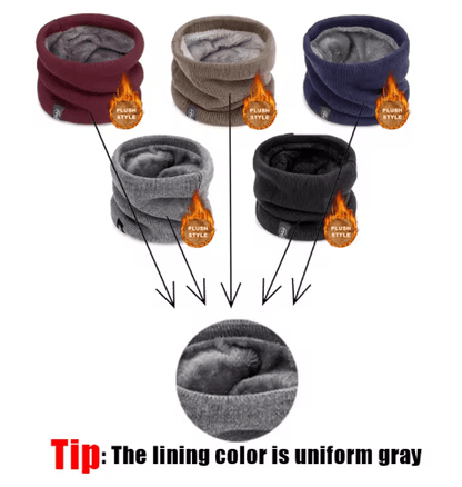 Unisex Thermal Knitted Neck Gaiter Windproof Winter Face Cover for Outdoor Sports