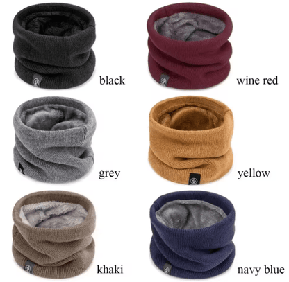 Unisex Thermal Knitted Neck Gaiter Windproof Winter Face Cover for Outdoor Sports