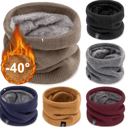 Unisex Thermal Knitted Neck Gaiter Windproof Winter Face Cover for Outdoor Sports