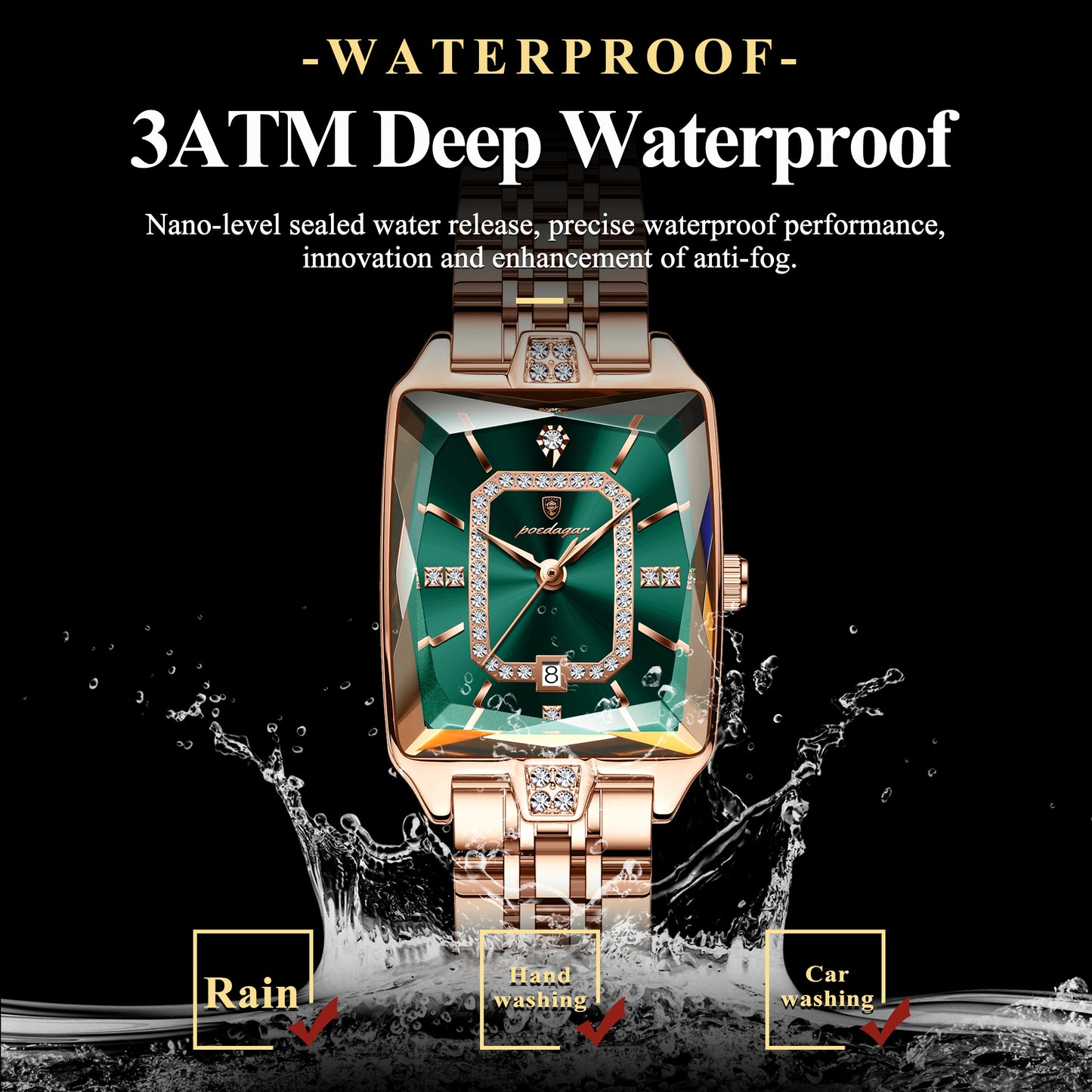 Premium Elegant Women's Watches Waterproof Ladies Wristwatch Stainless Steel Quartz Luxury Date Watch
