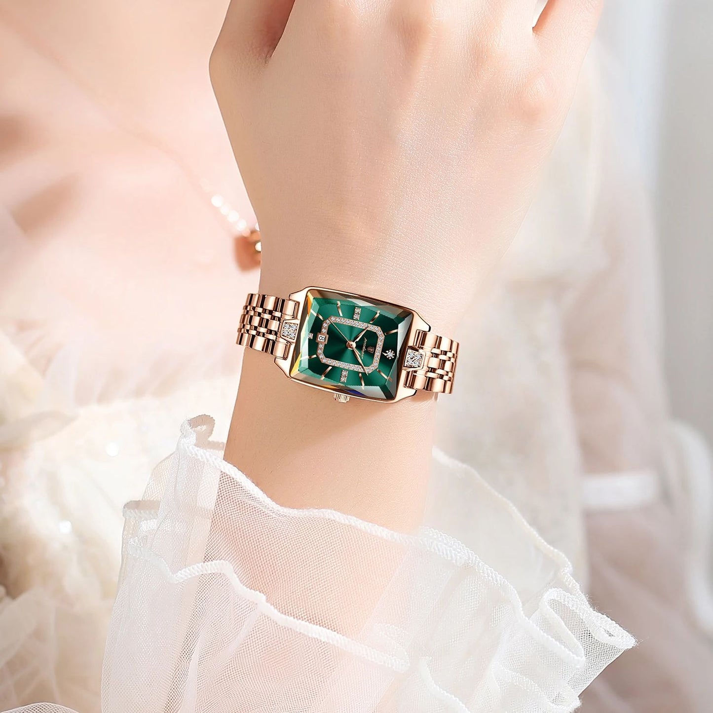 Premium Elegant Women's Watches Waterproof Ladies Wristwatch Stainless Steel Quartz Luxury Date Watch