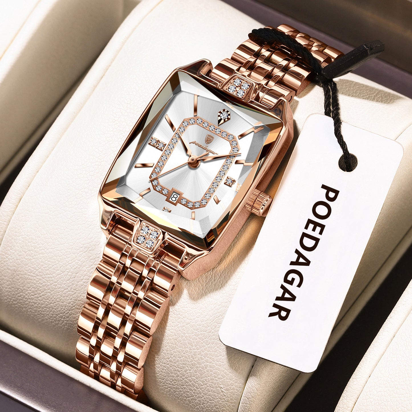 Premium Elegant Women's Watches Waterproof Ladies Wristwatch Stainless Steel Quartz Luxury Date Watch