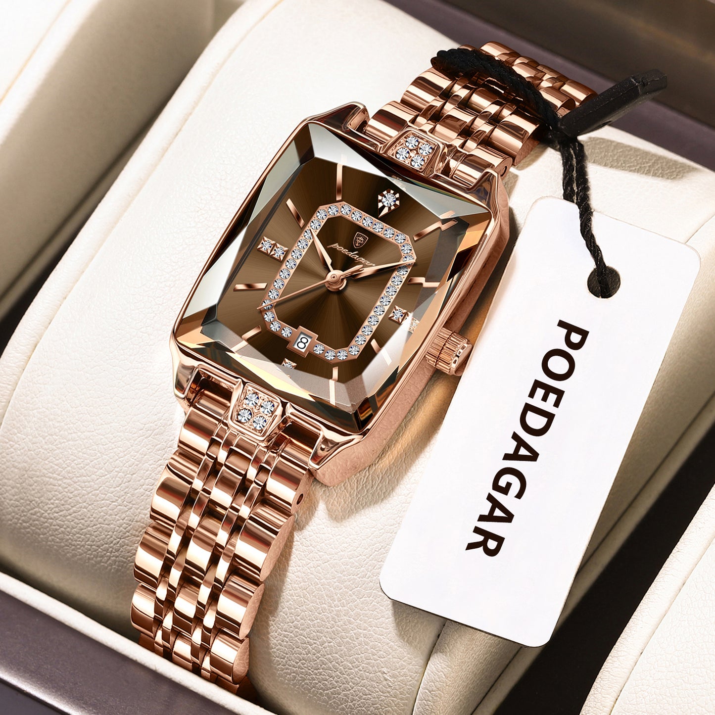 Premium Elegant Women's Watches Waterproof Ladies Wristwatch Stainless Steel Quartz Luxury Date Watch