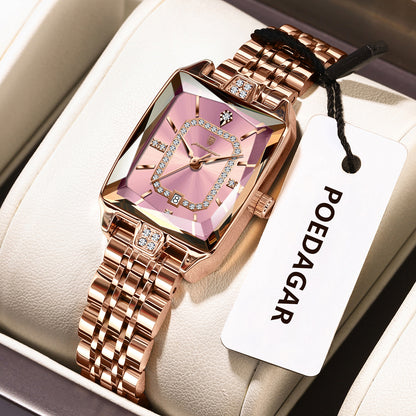Premium Elegant Women's Watches Waterproof Ladies Wristwatch Stainless Steel Quartz Luxury Date Watch