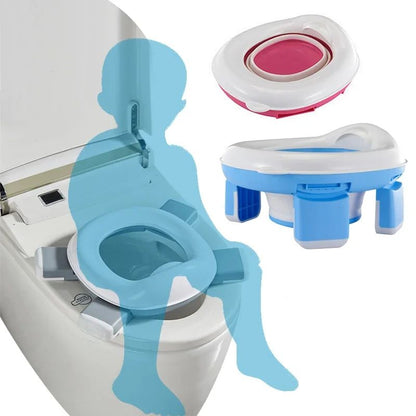 3-in-1 Portable Travel Potty for Kids – Foldable Toilet Seat with Disposable Bags