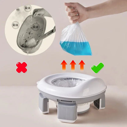 3-in-1 Portable Travel Potty for Kids – Foldable Toilet Seat with Disposable Bags