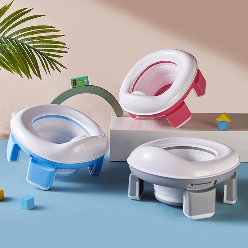 3-in-1 Portable Travel Potty for Kids – Foldable Toilet Seat with Disposable Bags
