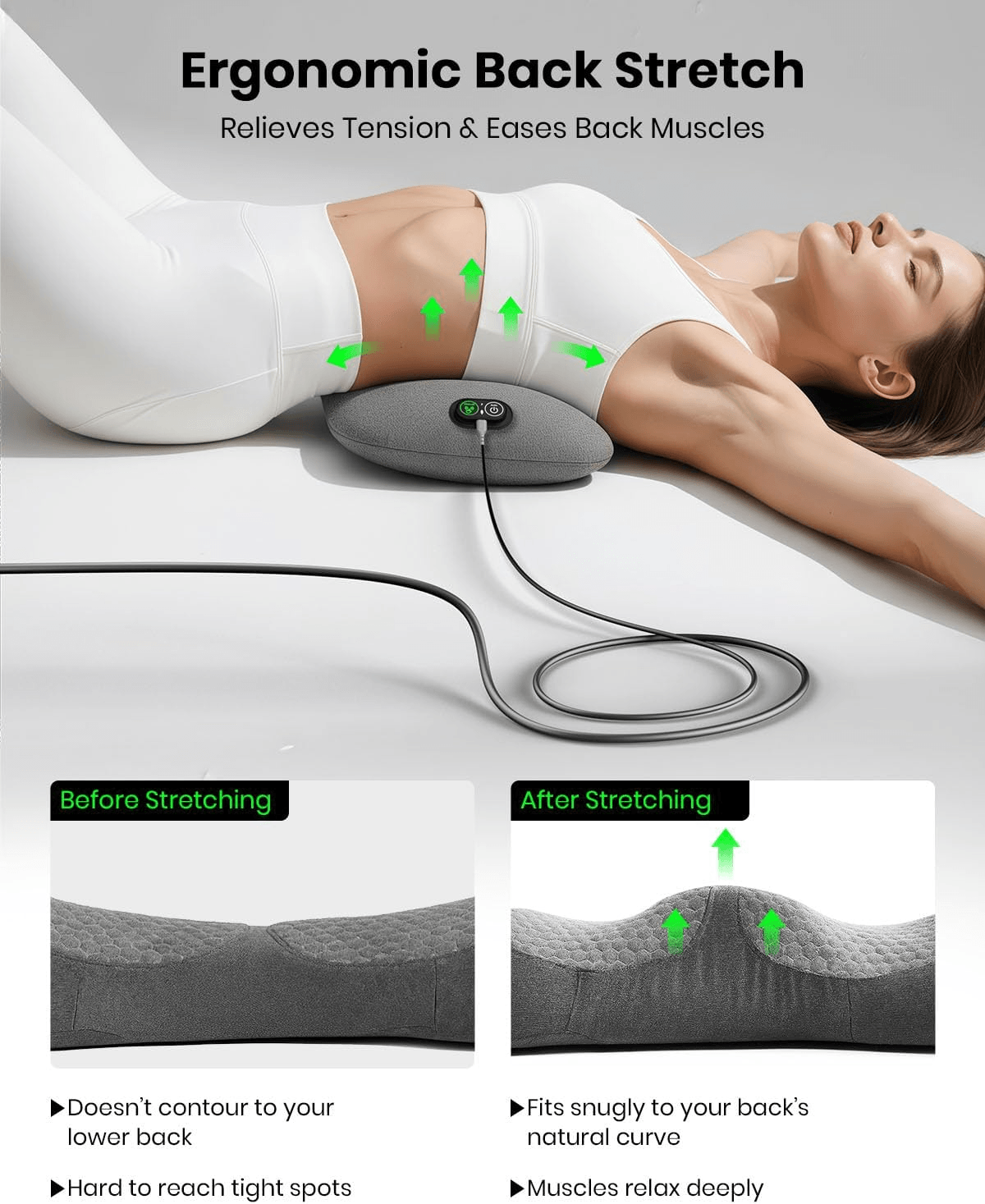 3-in-1 Back Massager With Heat & Traction – Sciatica & Pain Relief at Home