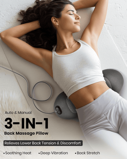 3-in-1 Back Massager With Heat & Traction – Sciatica & Pain Relief at Home