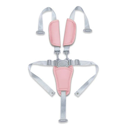 Universal Baby 5-Point Safety Harness – Adjustable PU Leather Seat Belt for Highchair & Pushchair