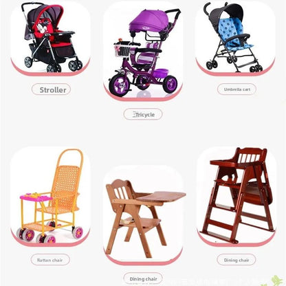 Universal Baby 5-Point Safety Harness – Adjustable PU Leather Seat Belt for Highchair & Pushchair