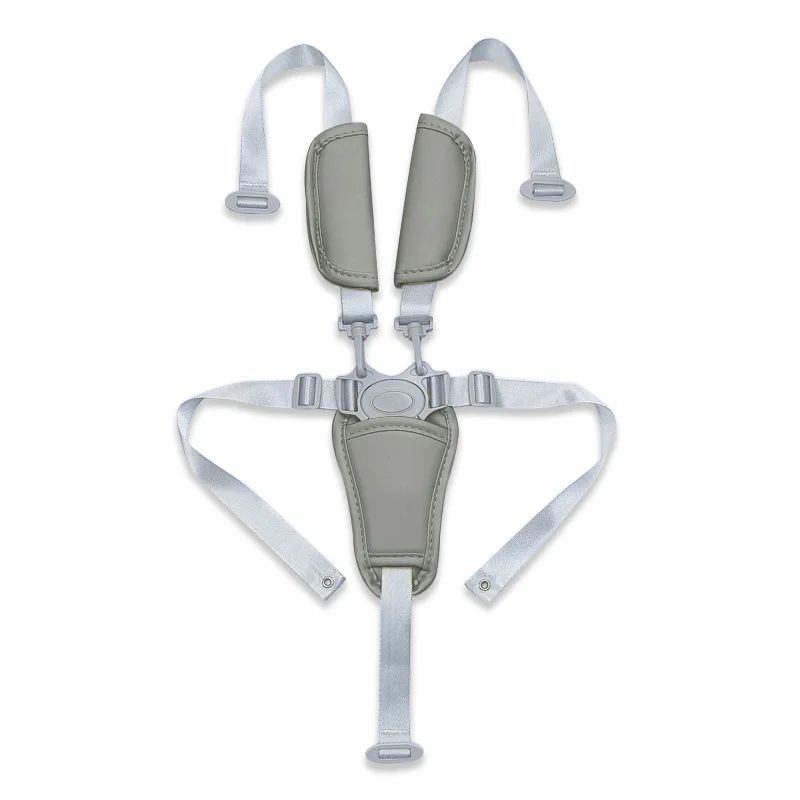 Universal Baby 5-Point Safety Harness – Adjustable PU Leather Seat Belt for Highchair & Pushchair