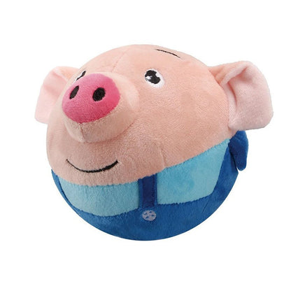 SmartPlay Interactive Plush Self Moving Dog Toy with Automatic Bounce and Squeak