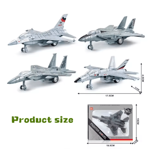 Simulation Alloy Aircraft Model Manual Rebound Inertia Plane Collectible Toy