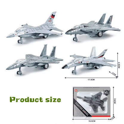 Simulation Alloy Aircraft Model Manual Rebound Inertia Plane Collectible Toy