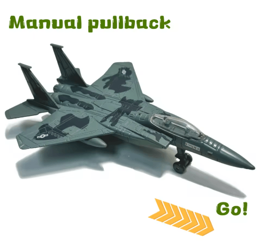 Simulation Alloy Aircraft Model Manual Rebound Inertia Plane Collectible Toy