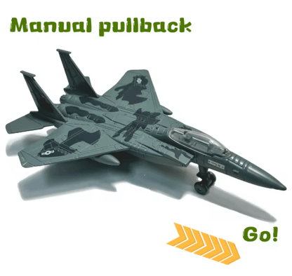 Simulation Alloy Aircraft Model Manual Rebound Inertia Plane Collectible Toy