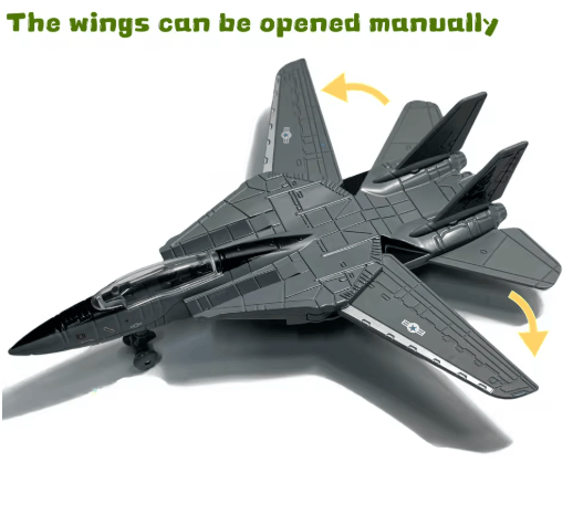 Simulation Alloy Aircraft Model Manual Rebound Inertia Plane Collectible Toy