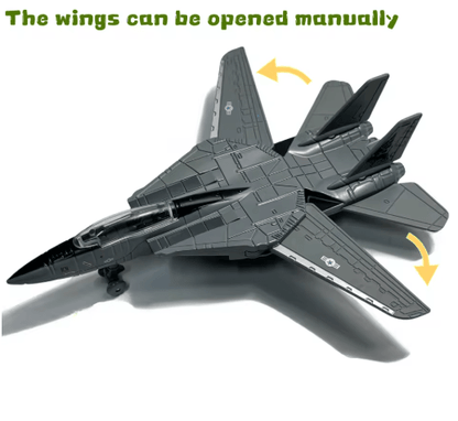 Simulation Alloy Aircraft Model Manual Rebound Inertia Plane Collectible Toy