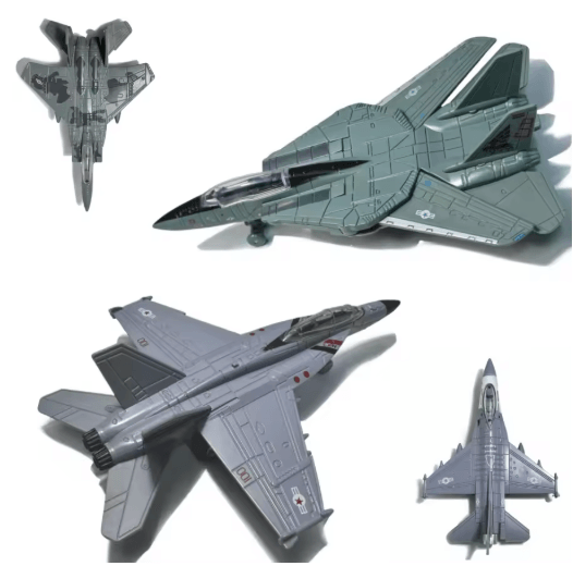 Simulation Alloy Aircraft Model Manual Rebound Inertia Plane Collectible Toy