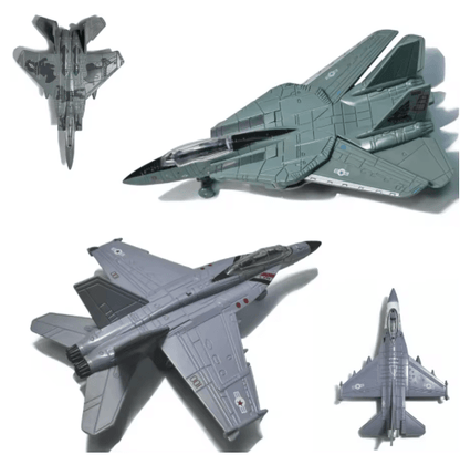 Simulation Alloy Aircraft Model Manual Rebound Inertia Plane Collectible Toy