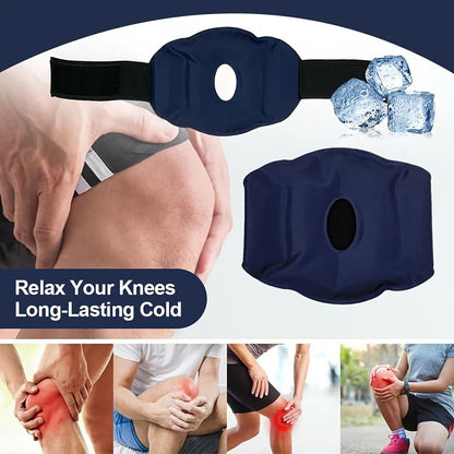 Reusable Knee Ice Pack Wrap Adjustable Cold Therapy Gel Pad
