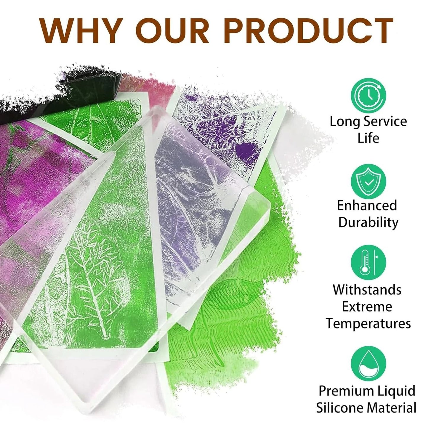 Reusable Gel Printing Plate for Monoprinting and Art Crafts