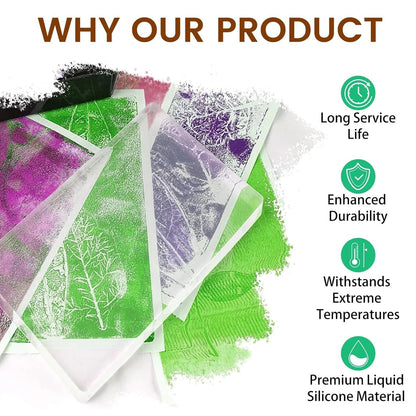 Reusable Gel Printing Plate for Monoprinting and Art Crafts