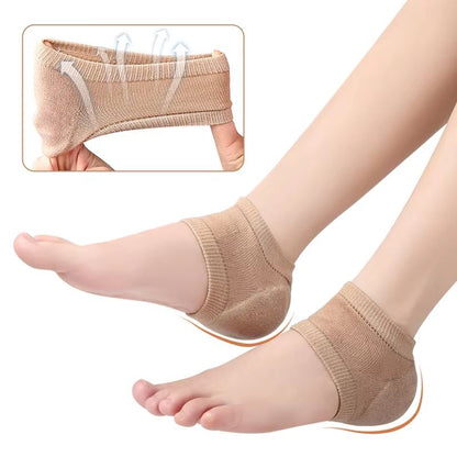 Silicone Gel Heel Protector Sleeve Pads and Heel Cups for Foot Care