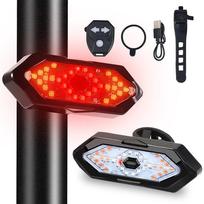USB Rechargeable Bicycle Turn Signal Rear Light with Wireless Remote
