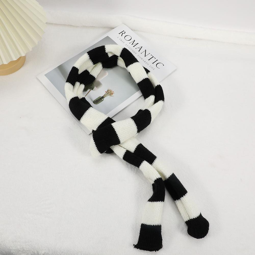 Stripe Women Cotton Scarves Long Thin Neckerchief Fashion Streetwear