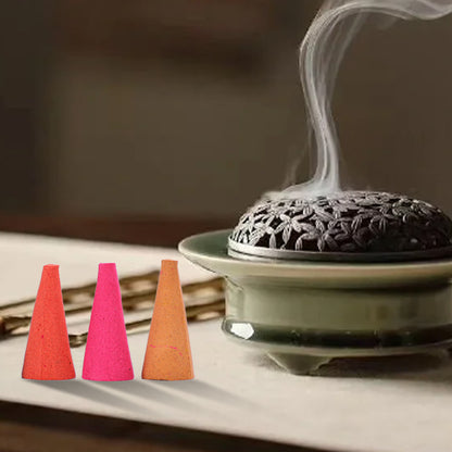 Natural Mixed Reflux Tower Incense Cone for Odor Remover Anxiety Relief Aromatherapy Meditation Relaxation Fragrance