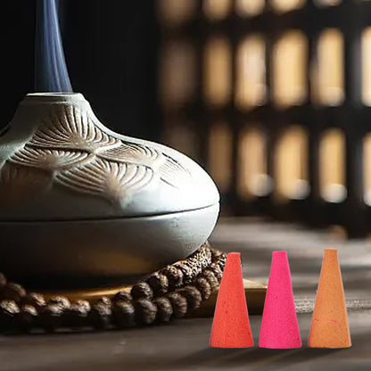 Natural Mixed Reflux Tower Incense Cone for Odor Remover Anxiety Relief Aromatherapy Meditation Relaxation Fragrance