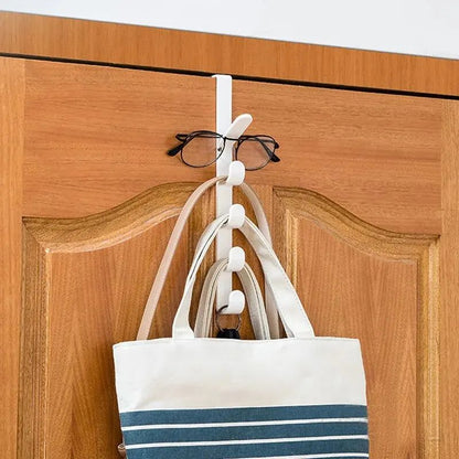 Over-Door Plastic Clothes and Bag Hanging Rack