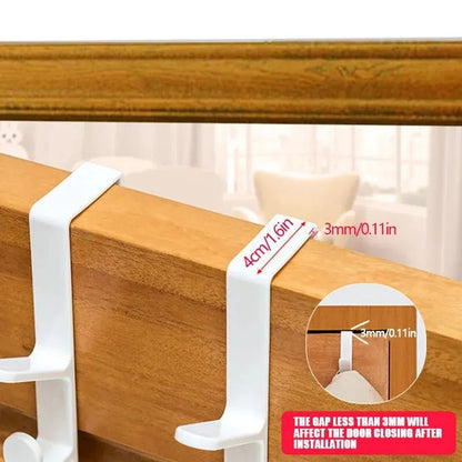 Over-Door Plastic Clothes and Bag Hanging Rack