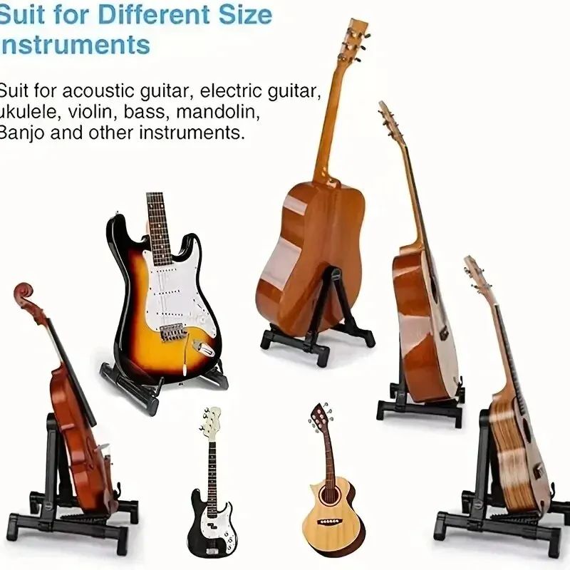 Portable Folding Guitar Stand for Acoustic Electric and Bass