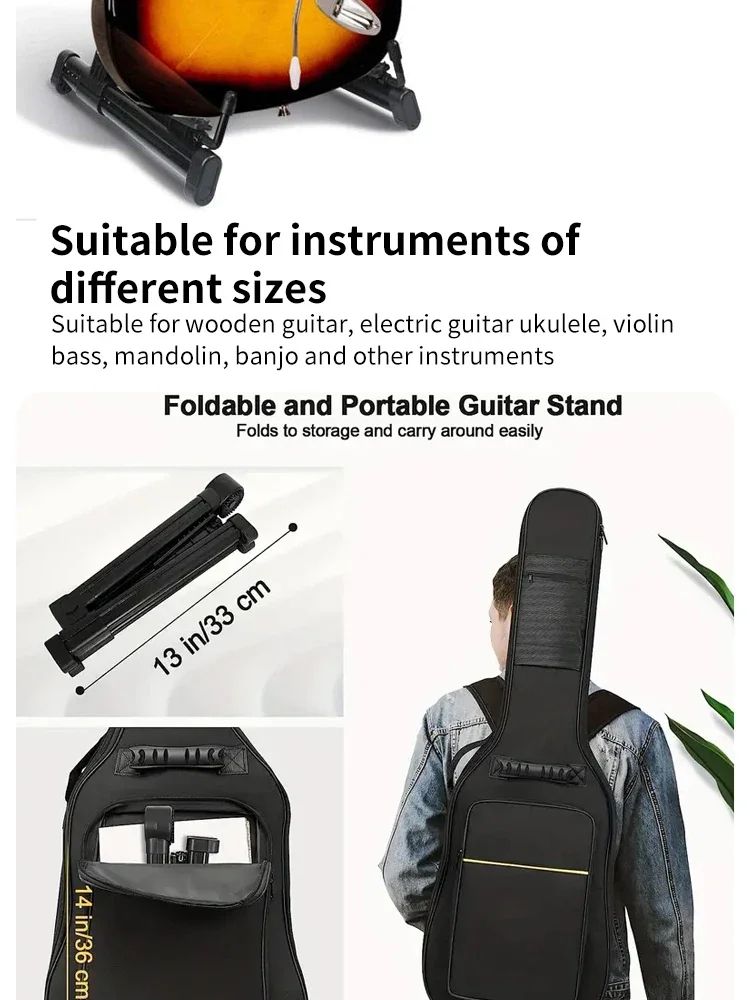 Portable Folding Guitar Stand for Acoustic Electric and Bass