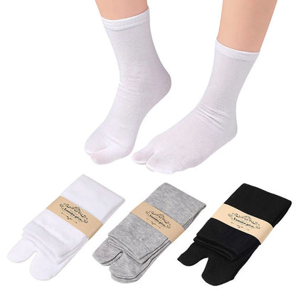 Japanese Tabi Two-Toe Socks for Sandals and Clogs (Unisex, 1–5 Pairs)