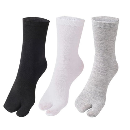Japanese Tabi Two-Toe Socks for Sandals and Clogs (Unisex, 1–5 Pairs)