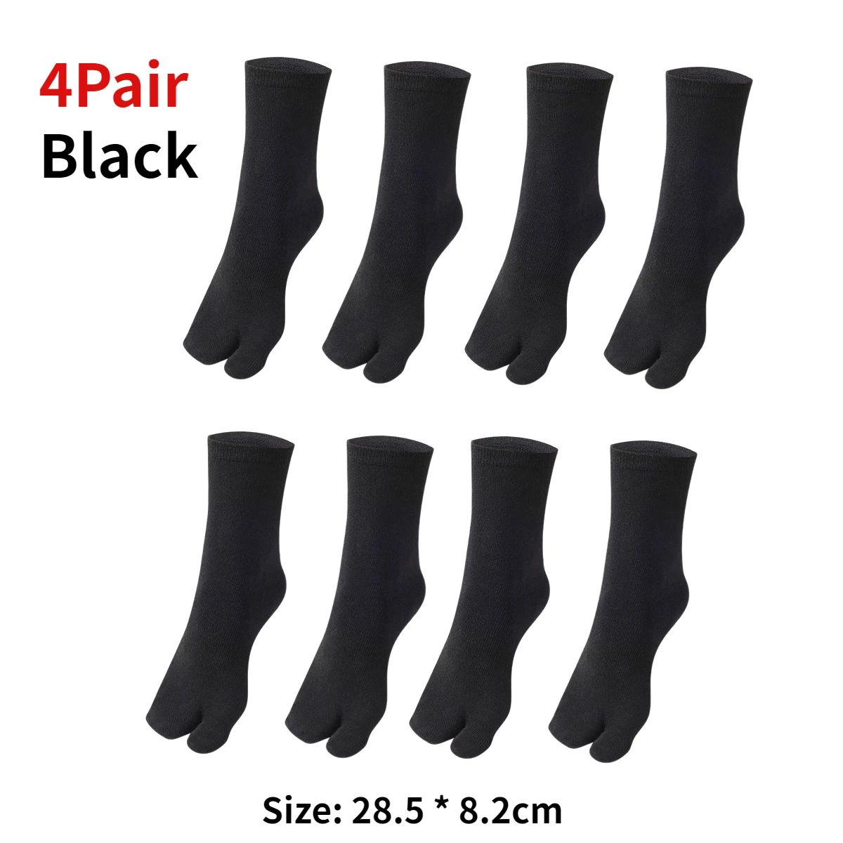 Japanese Tabi Two-Toe Socks for Sandals and Clogs (Unisex, 1–5 Pairs)