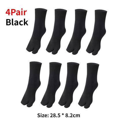 Japanese Tabi Two-Toe Socks for Sandals and Clogs (Unisex, 1–5 Pairs)