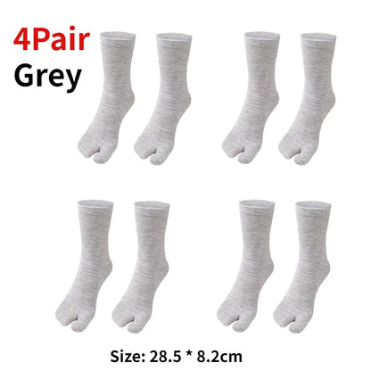 Japanese Tabi Two-Toe Socks for Sandals and Clogs (Unisex, 1–5 Pairs)