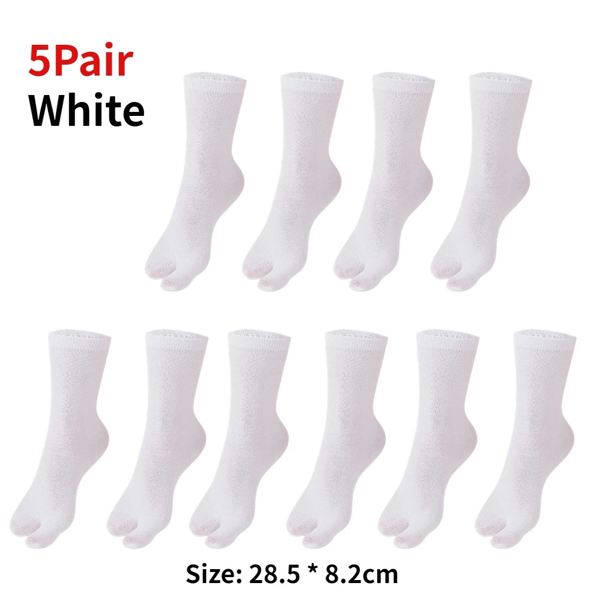 Japanese Tabi Two-Toe Socks for Sandals and Clogs (Unisex, 1–5 Pairs)