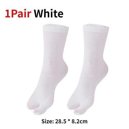Japanese Tabi Two-Toe Socks for Sandals and Clogs (Unisex, 1–5 Pairs)