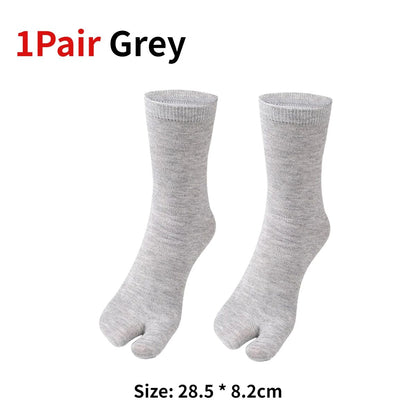 Japanese Tabi Two-Toe Socks for Sandals and Clogs (Unisex, 1–5 Pairs)