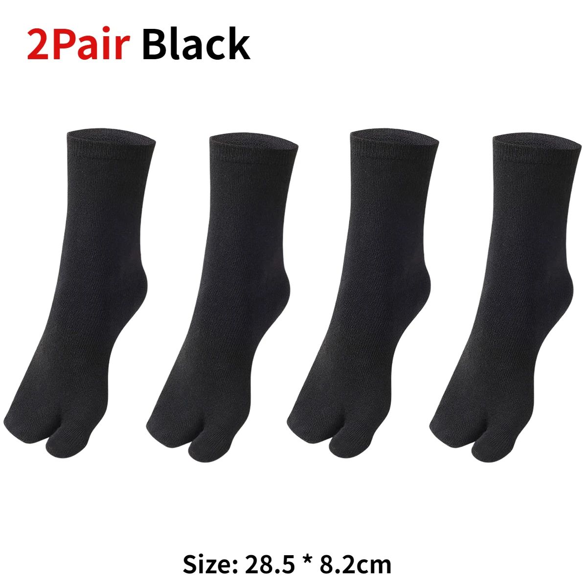 Japanese Tabi Two-Toe Socks for Sandals and Clogs (Unisex, 1–5 Pairs)